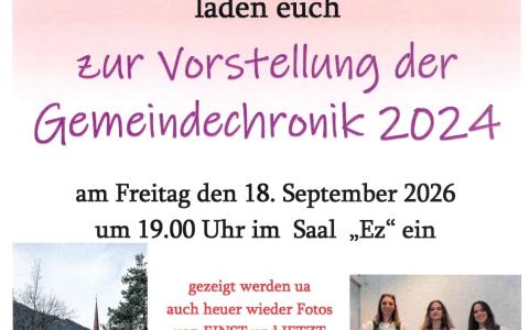 Vorstellung der Chronik 2024